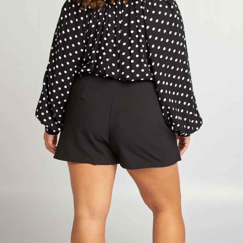 Kiabi  High-Waisted Skort Black for Women | Best Price UAE