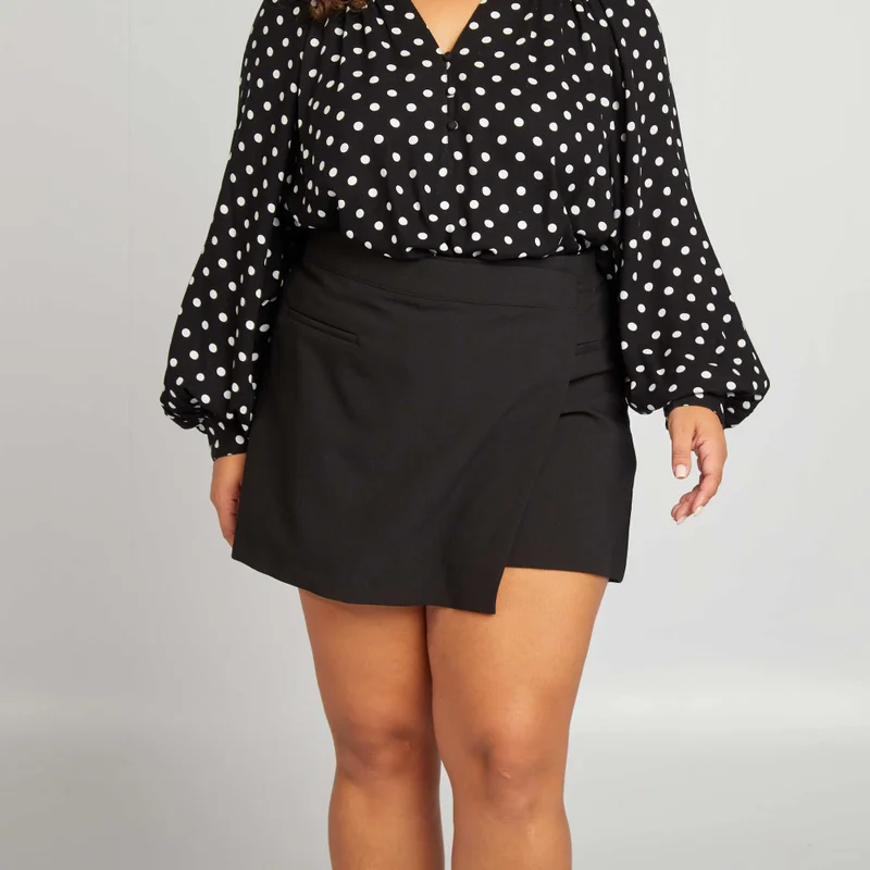 Kiabi  High-Waisted Skort Black for Women | Best Price UAE