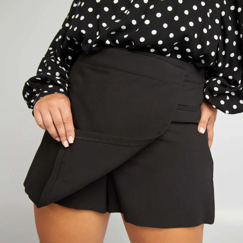 Kiabi  High-Waisted Skort Black for Women | Best Price UAE