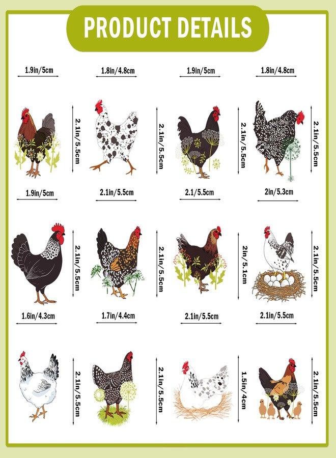 Yavxzvbw 36Pcs Chicken Cupcake Toppers: Chicken Cake Decorations Chicken Party Decorations Chicken Birthday Decorations Farm Animal Cupcake Toppers - Image 2