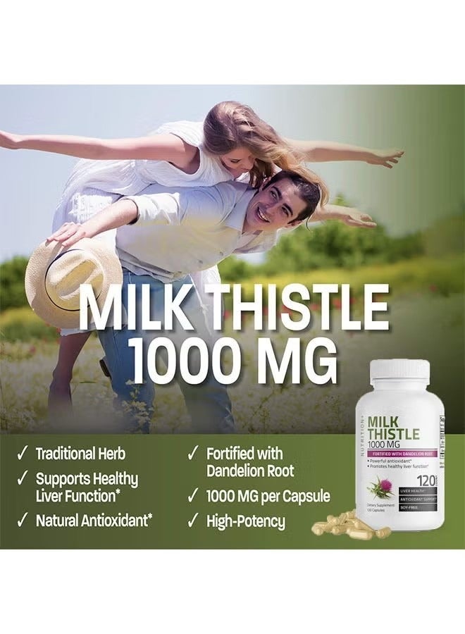 أوشن الحليب الشوك كبسولة 120 1000mg ، وحماية الكبد ، الخصر والركبة حمض لينة ، الهندباء الجذر تعزيز مضادات الأكسدة الطبيعية ، المكملات الغذائية - Image 2