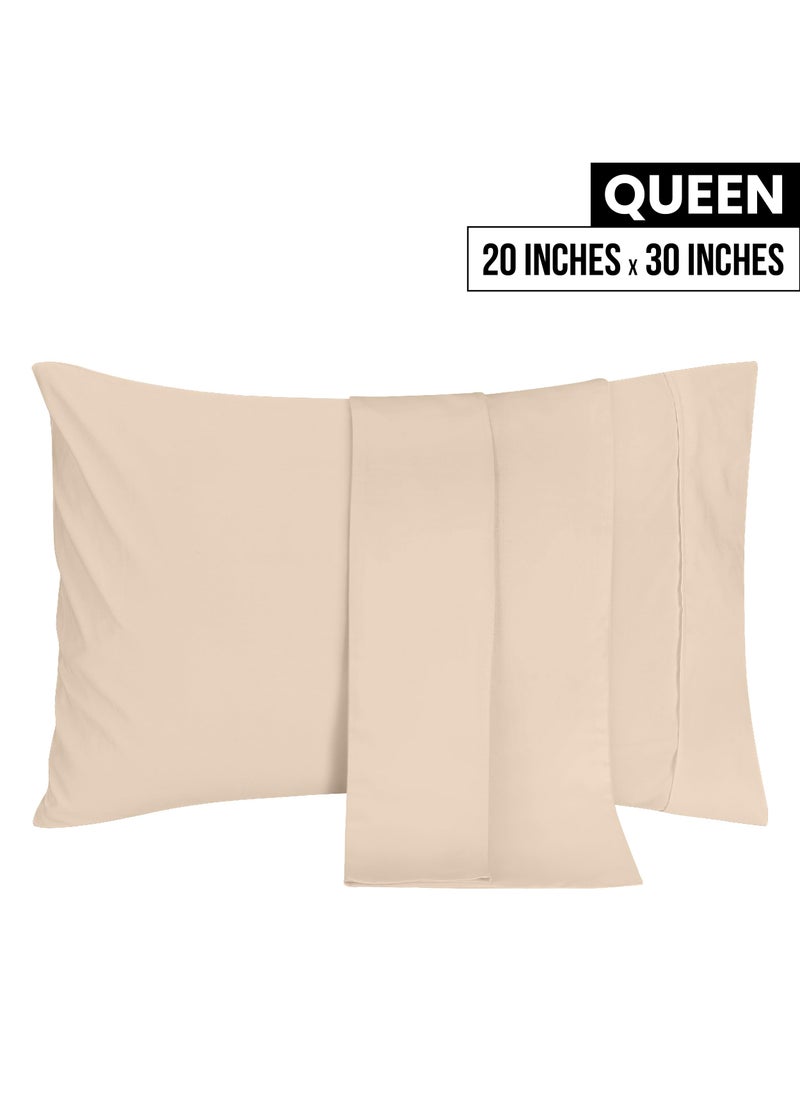 Utopia Bedding Utopia Bedding Queen Pillow Cases - 2 Pack - Envelope Closure - Soft Brushed Microfiber Fabric - Shrinkage and Fade Resistant Pillow Covers 20 X 30 Inches (Queen  Beige)  - Image 2