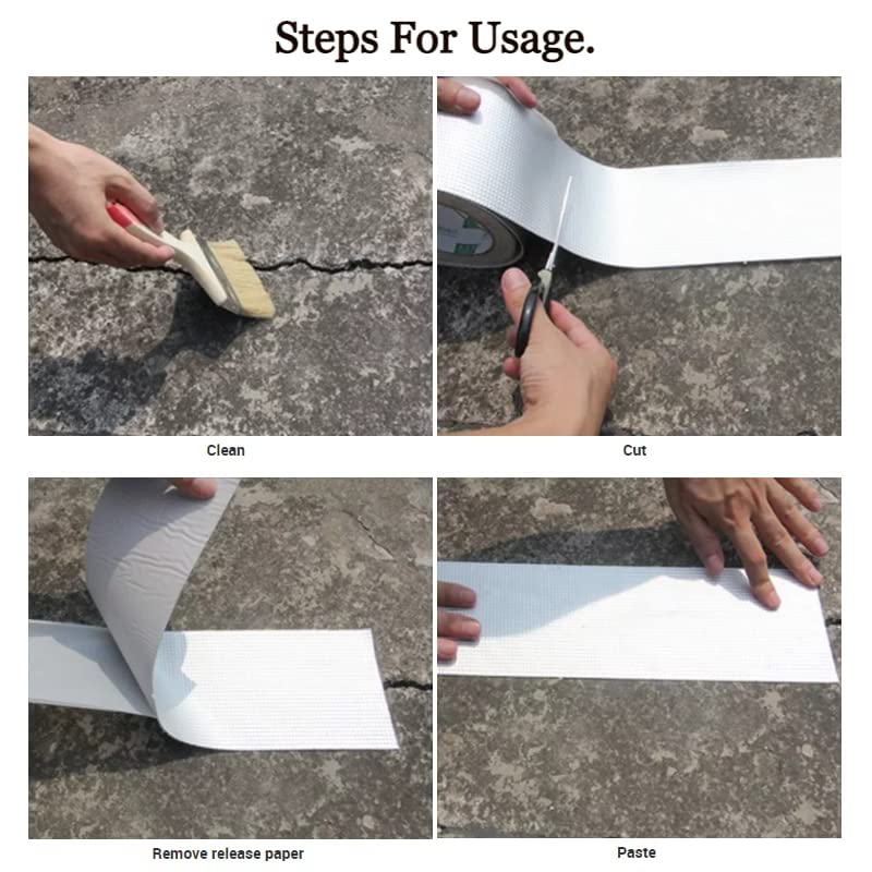 VYOOx Leakage Repair Waterproof Tape for Pipe Leakage Roof Water Leakage Solution Aluminium Foil Tape for Surface Crack, Pipe (5cmx5m) (Silver) pack of-1 - Image 5