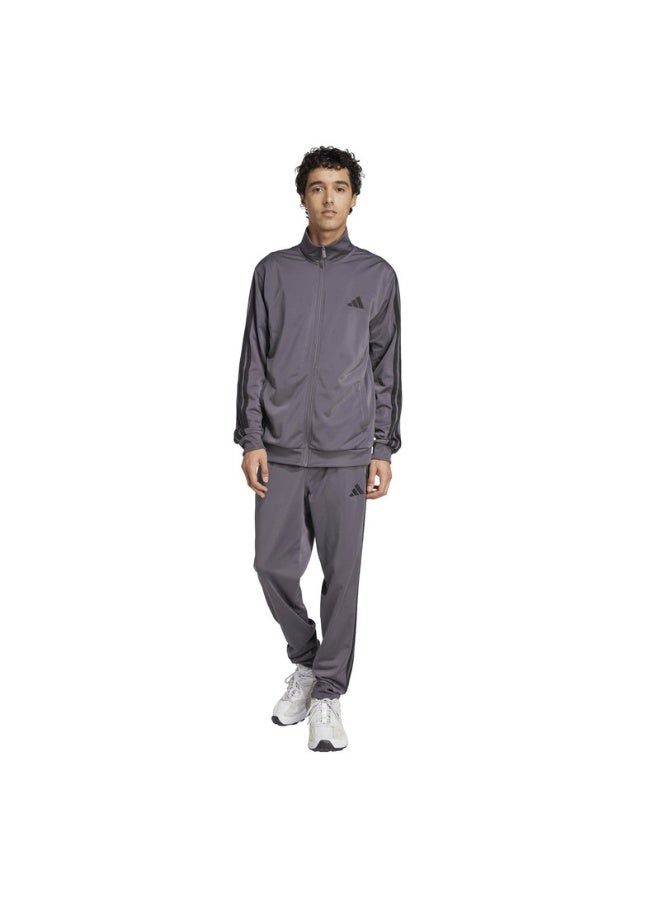 Adidas M 3S Tr Tt Ts Dark Grey Training Suits For Men XS  - Image 4