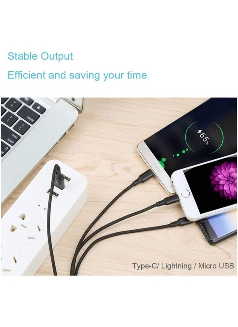 ELTRAZONE 3 in 1 Multi 5A original fast charging 1.2m cable, CE, FCC, ROSH, MFI Certified, Lighting/Type C/Micro, compatible with iPhone 3A /Huawei/Samsung/OPPO vooc/Xiaomi/Honor 5a - Image 2