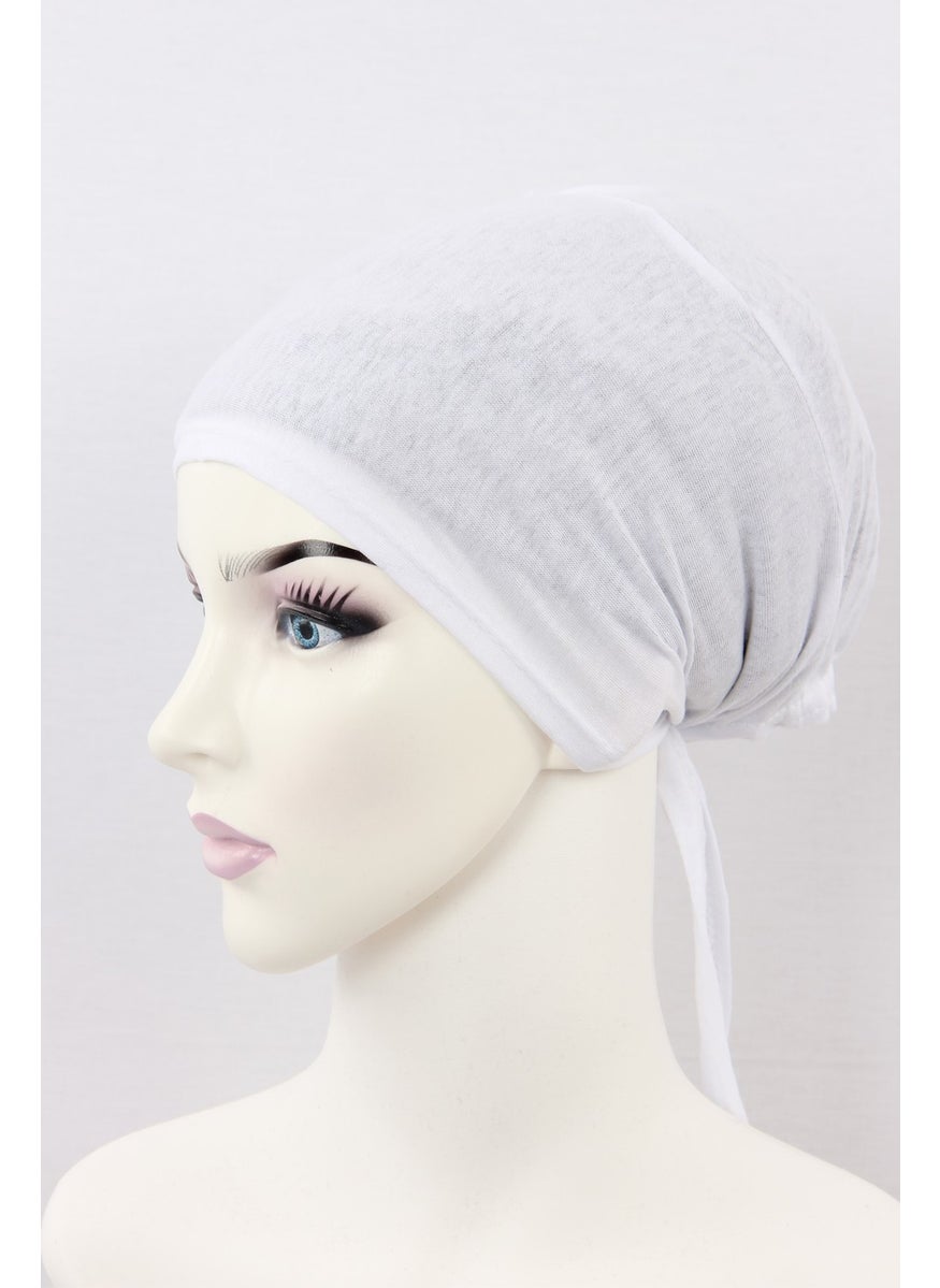ASL Asli White Asli Combed Cotton Bonnet  - Image 1