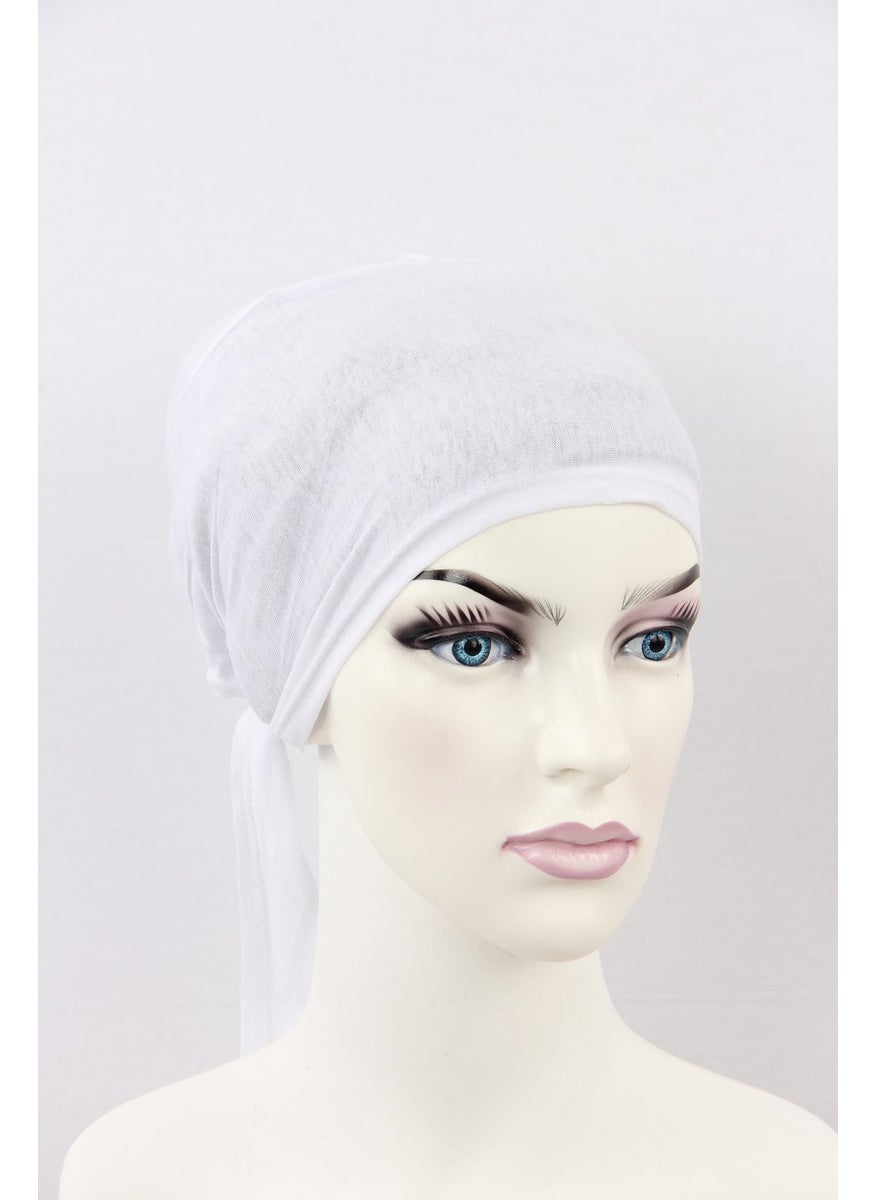 ASL Asli White Asli Combed Cotton Bonnet  - Image 2