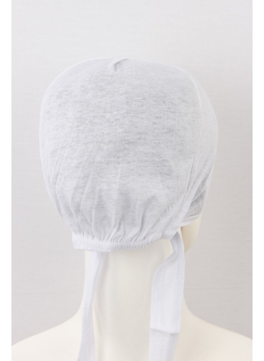 ASL Asli White Asli Combed Cotton Bonnet  - Image 3