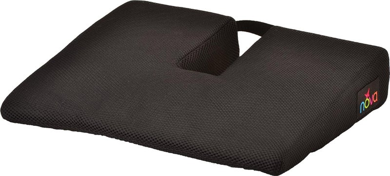 NOVA Medical Products Foam Car Seat Cushion with Removable, Washable Cover - Black - Image 1