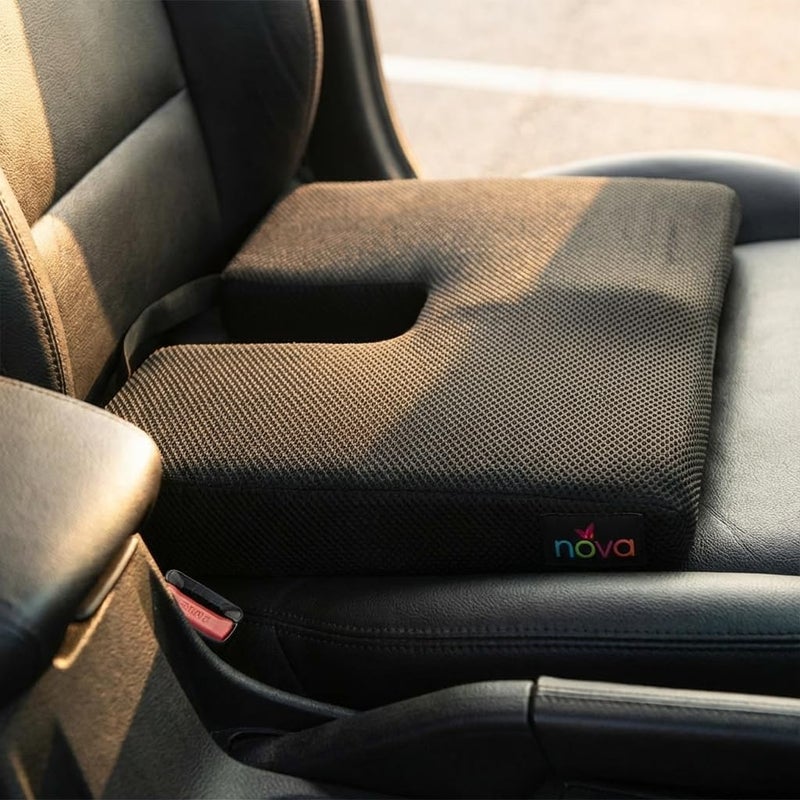 NOVA Medical Products Foam Car Seat Cushion with Removable, Washable Cover - Black - Image 3
