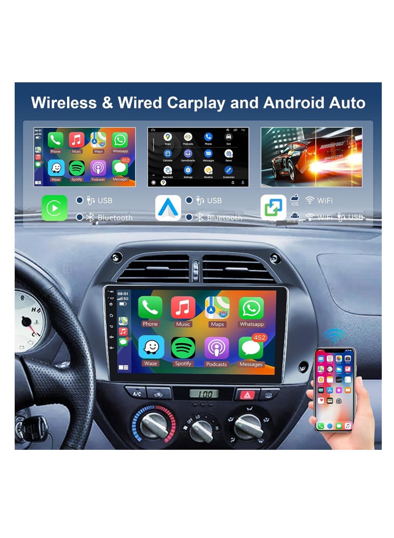 راديو سيارة أندرويد 8 كور 4G+64G لسيارة تويوتا RAV4 2001 2002 2003 2004 2005 2006، ستيريو مزدوج الدين مع Carplay وAndroid Auto، شاشة تعمل باللمس مقاس 9 بوصات مع نظام تحديد المواقع العالمي (GPS)، وبلوتوث، وواي فاي، وMirror Link، وFM، وكاميرا - Image 5