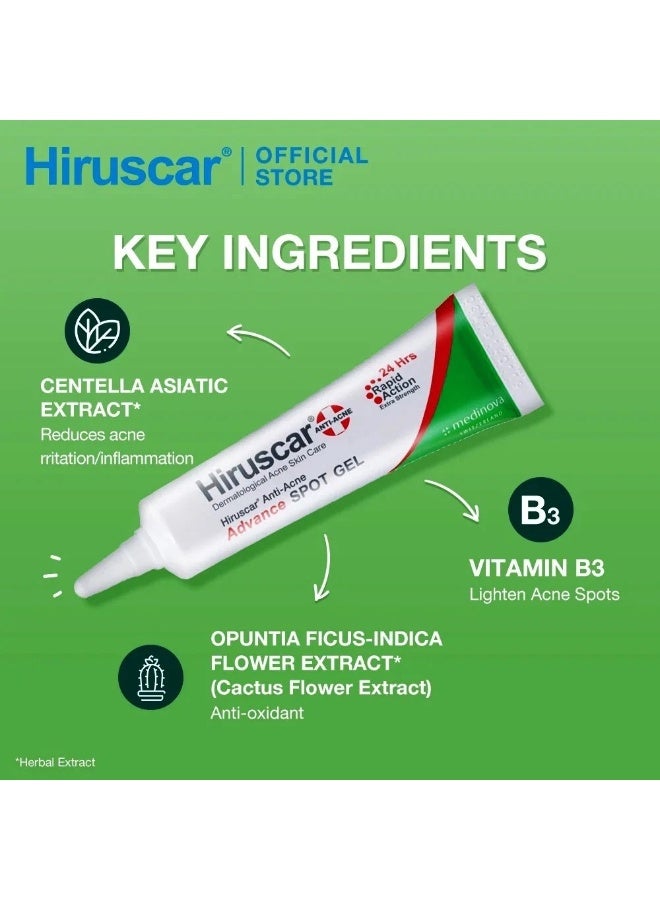 Hiruscar Anti Acne Advance Spot Treatment Gel 10g | Fast-Acting Acne Spot Care for Pimples & Blemishes | Helps Reduce Redness, Acne Marks & Excess Oil | Suitable for Oily & Acne-Prone Skin - Image 4