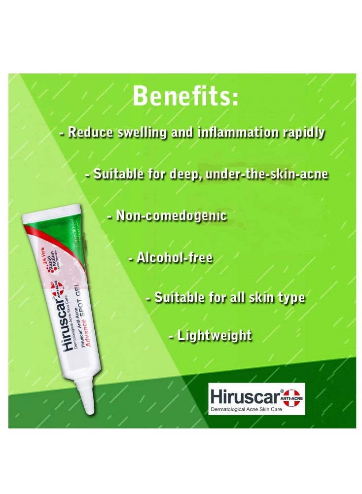Hiruscar Anti Acne Advance Spot Treatment Gel 10g | Fast-Acting Acne Spot Care for Pimples & Blemishes | Helps Reduce Redness, Acne Marks & Excess Oil | Suitable for Oily & Acne-Prone Skin - Image 5