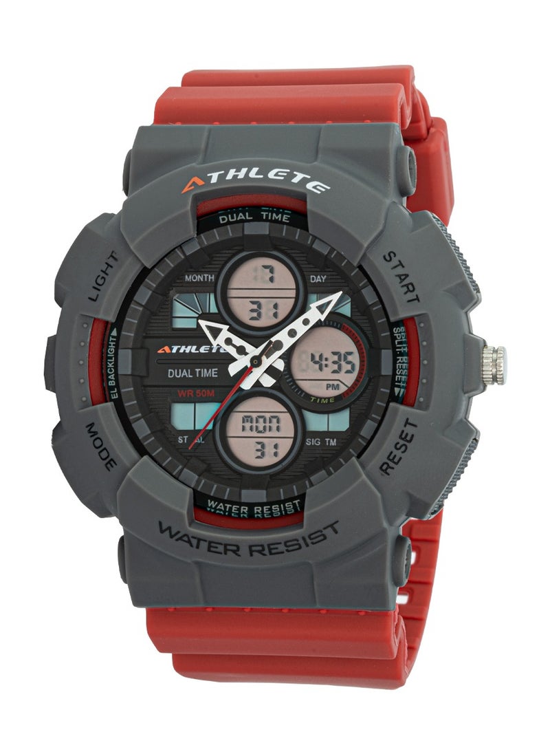 eliz - ELIZ ES8781G8GGR PU Case & Strap Analog-Digital Men's Watch - Image 1