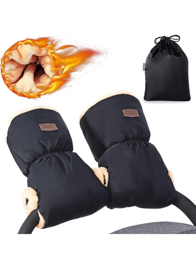 Orzbow Enfant Warmmuffs 212 Feminist Stroller Gloves with Universal Fit (Black2) - Image 1