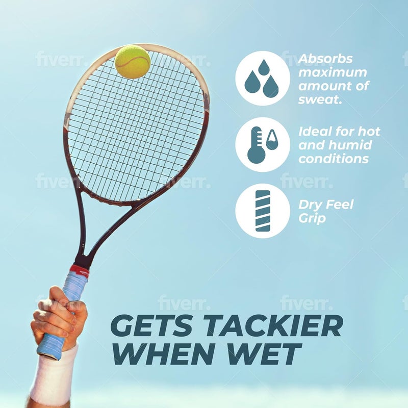 Tourna Grip, Original Dry Feel Tennis Grip - Image 4