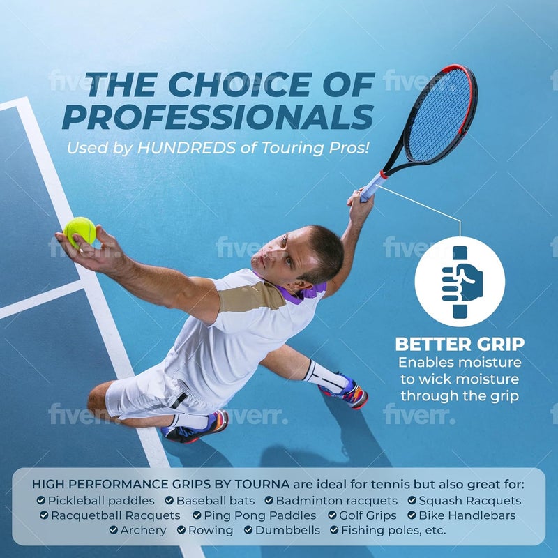 Tourna Grip, Original Dry Feel Tennis Grip - Image 5