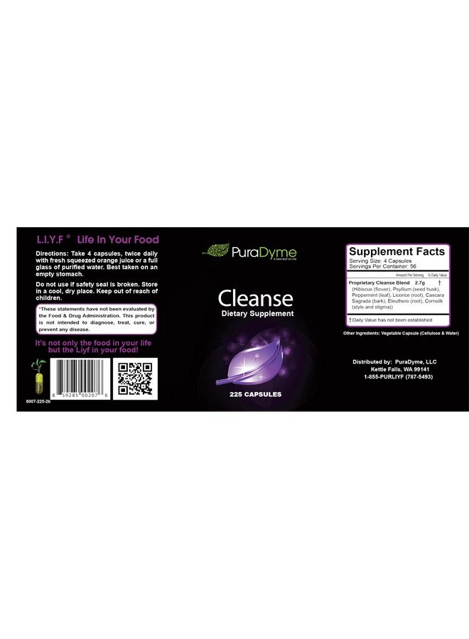 Puradyme Herbal Colon Cleanse and Detox Dietary Supplement - 225 Capsules. By Lou Corona - Image 2