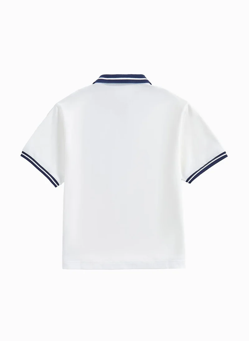 بالابالا Kids Boy Lapel Short-Sleeved T-Shirt
