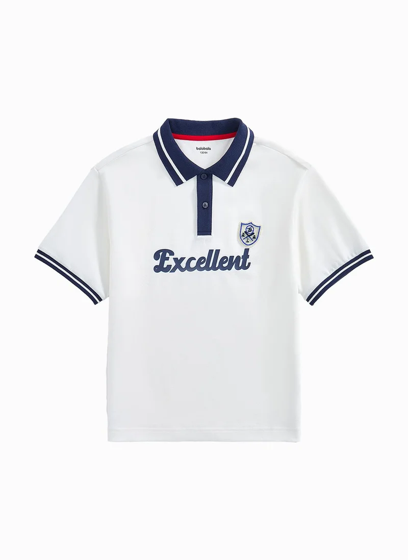 بالابالا Kids Boy Lapel Short-Sleeved T-Shirt