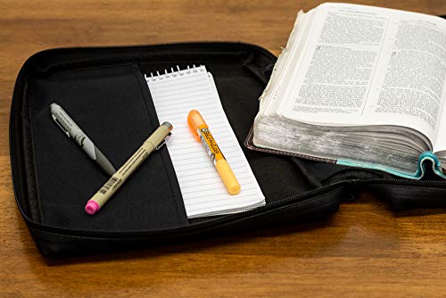 Dicksons Black Cross Leather Like Vinyl Bible Cover Case with Handle X-Large - Image 2