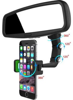 Car Rearview Mirror Multi-Purpose Phone Holder 360 Degree Rotatable - pzsku/Z3607F18B4E898627250FZ/45/_/1728060427/84a945c1-1afb-4a99-a2a7-6e0cce23d214