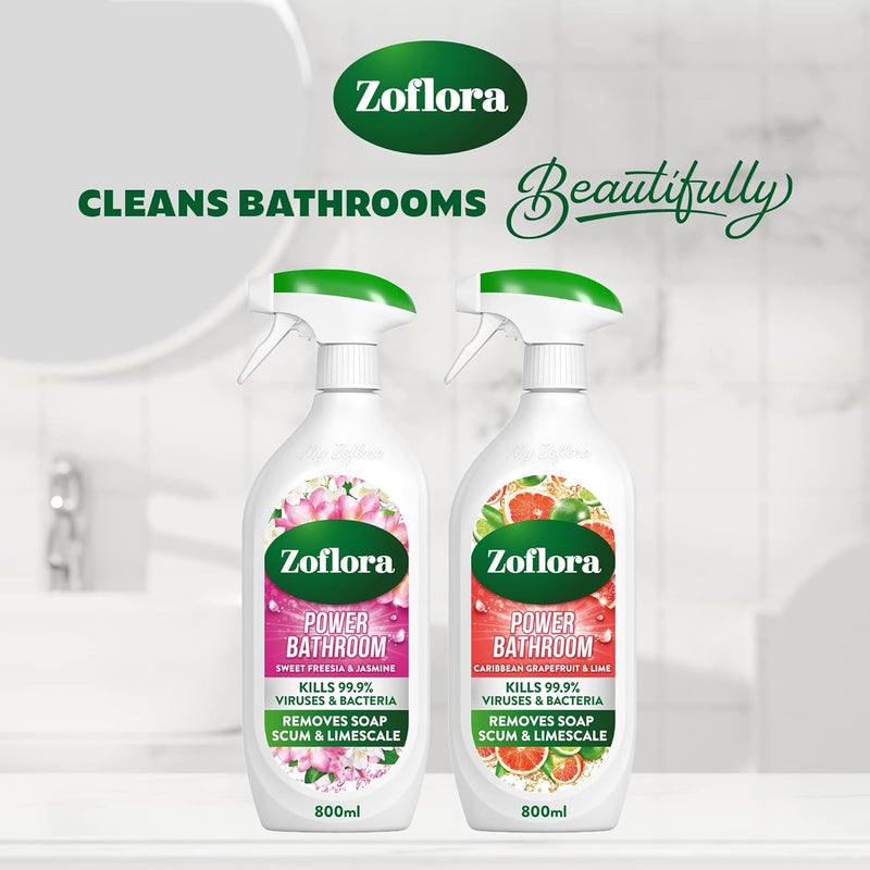 Zoflora Caribbean Grapefruit & Lime Power Bathroom Cleaner 800ml - Image 5