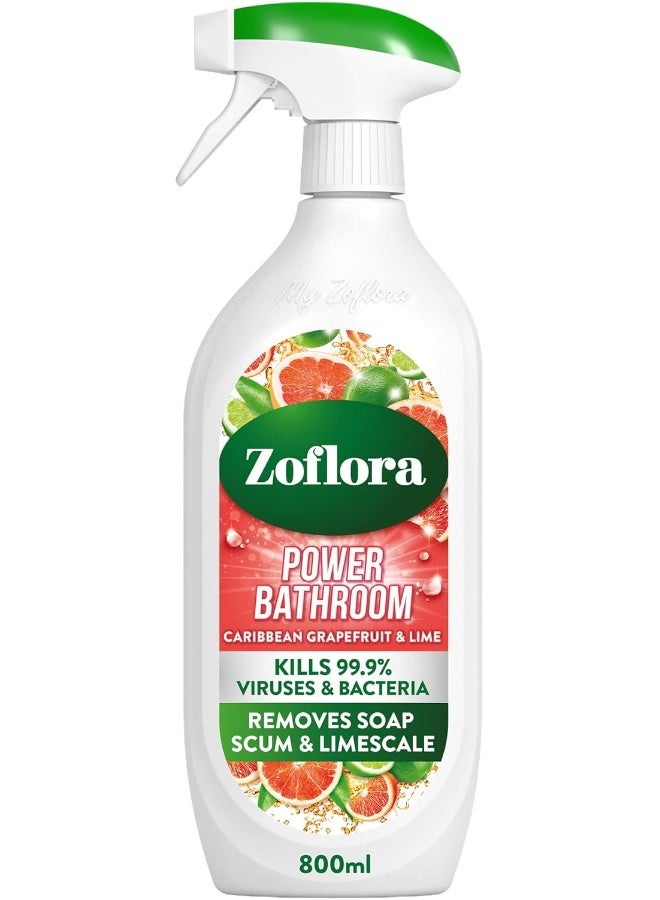 Zoflora Caribbean Grapefruit & Lime Power Bathroom Cleaner 800ml - Image 1