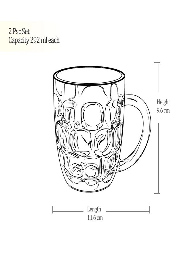 تريو كوب بيرة زجاجي شفاف من تريو باي ميلتون كاسكيد، طقم من قطعتين، سعة 292 مل، مناسب للبيرة والمشروبات والكوكتيلات - Image 4