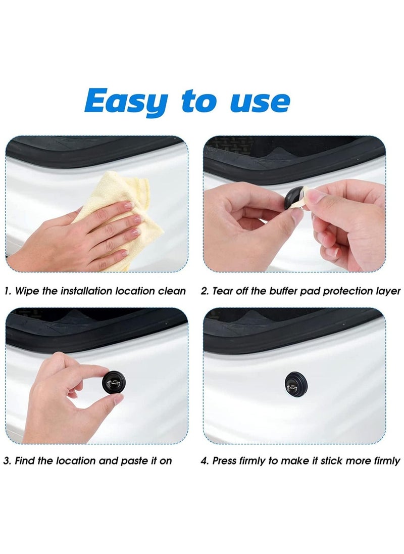 Generic 40PCS Car Door Shocks Absorber PVC Car Door Side Shock Absorbing Protection Stickers Silicone Sound Insulation And Shock Absorbing Gasket Fit For Car Gasket Parts Black  - Image 4