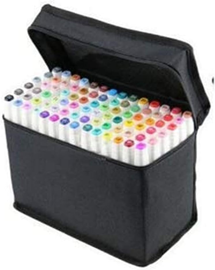 TOUCHFIVE Touch Five 80 Colors Art Sketch Drawing Twin Marker Set, White - Image 1