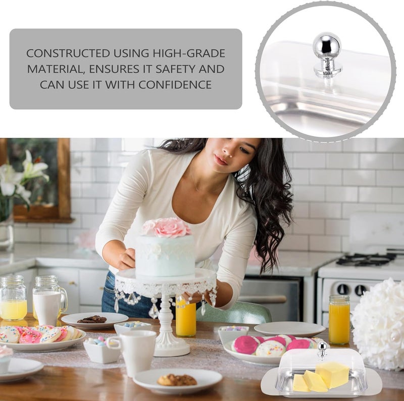 ABOOFAN Stainless Steel Butter Dish with Lid, Food-grade Container Plate, Multi-functional Kitchen Serving Tray for Household Use - Image 3