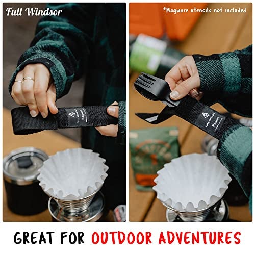 Full Windsor Magware Single Set Pouch - Travel & Camping Utensils Pouch - Reusable, Foldable, Portable, Pocket-Sized Cutlery Set Case for Fork, Knife, Spoon, Chopsticks - For Lunch Box Silverware Set - Image 3