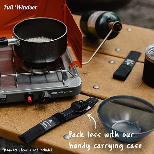 Full Windsor Magware Single Set Pouch - Travel & Camping Utensils Pouch - Reusable, Foldable, Portable, Pocket-Sized Cutlery Set Case for Fork, Knife, Spoon, Chopsticks - For Lunch Box Silverware Set - Image 4