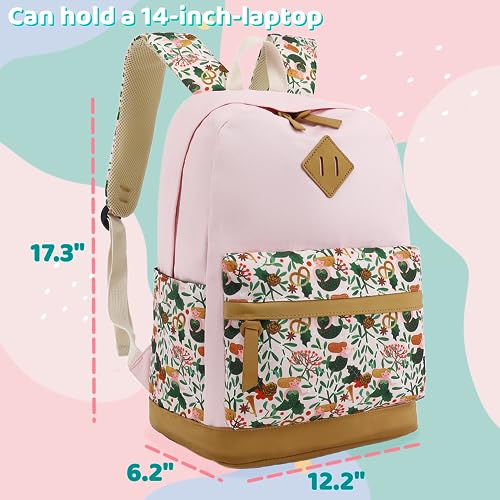 Leaper Girls Cute Backpack for School Laptop Backpack Canvas Travel Backpack for Women Kids Backpack College Kawaii Bookbag School Sunflower Yellow - Image 3