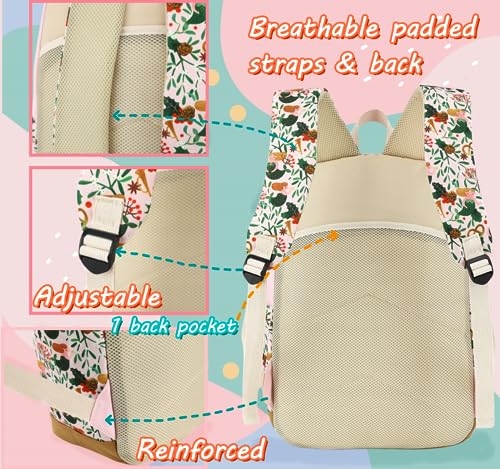 Leaper Girls Cute Backpack for School Laptop Backpack Canvas Travel Backpack for Women Kids Backpack College Kawaii Bookbag School Sunflower Yellow - Image 5