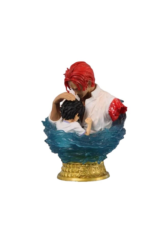 general One Piece Broken Arm Redhead Shanks Childhood Luffy Bust Model Decoration Desktop Decoration Toy Gift for Family and Friends - Image 1