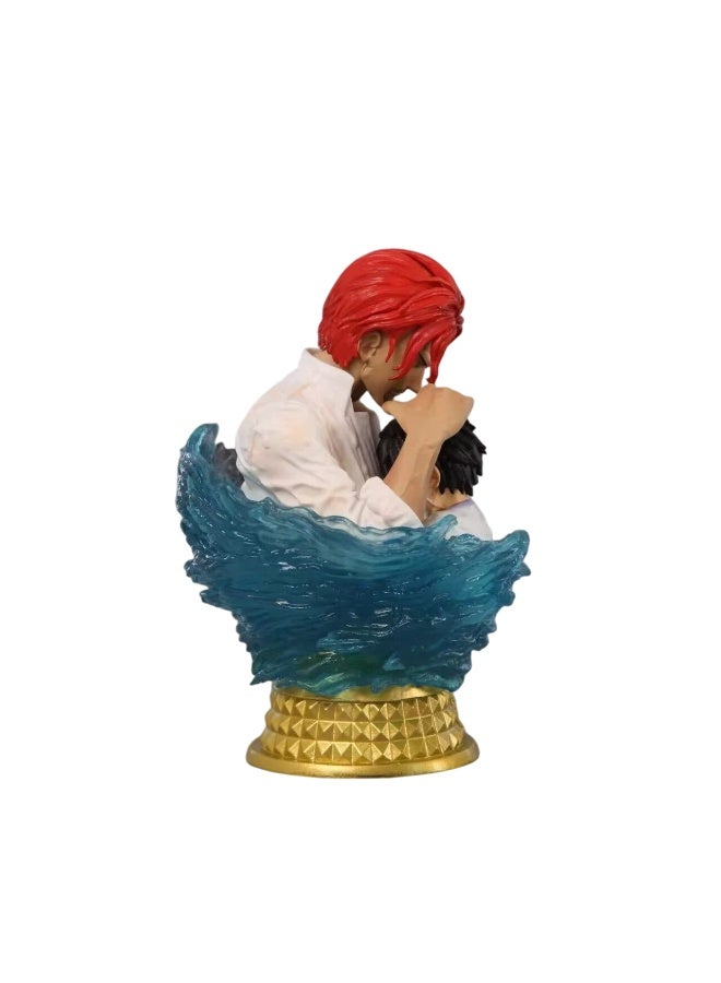 general One Piece Broken Arm Redhead Shanks Childhood Luffy Bust Model Decoration Desktop Decoration Toy Gift for Family and Friends - Image 3