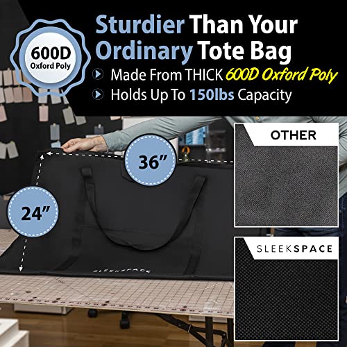 Sleek Space Sleekspace Art Portfolio Case. Soft Case Professional Portfolio with Multi Handles for Artwork Storage,Presentation Book Carrying,Artist Portfolio Bag (19x25 Inches) - Image 3
