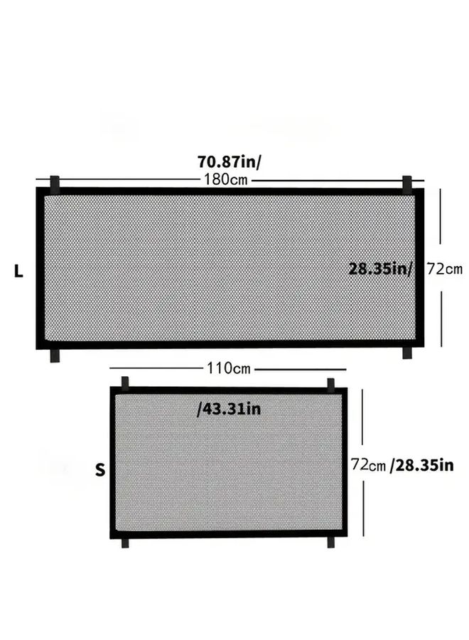 No Drill Pet Safety Net Foldable Balcony Barrier 43 31in By 28 35in Reinforced Edges - Image 2
