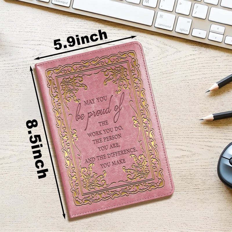 LBWCER Pink Notebook May you be proud of the work you do, Cute Notebooks for Women,Social Worker Notebook,Meeting NotebookTravel Journal (May pink) - Image 5