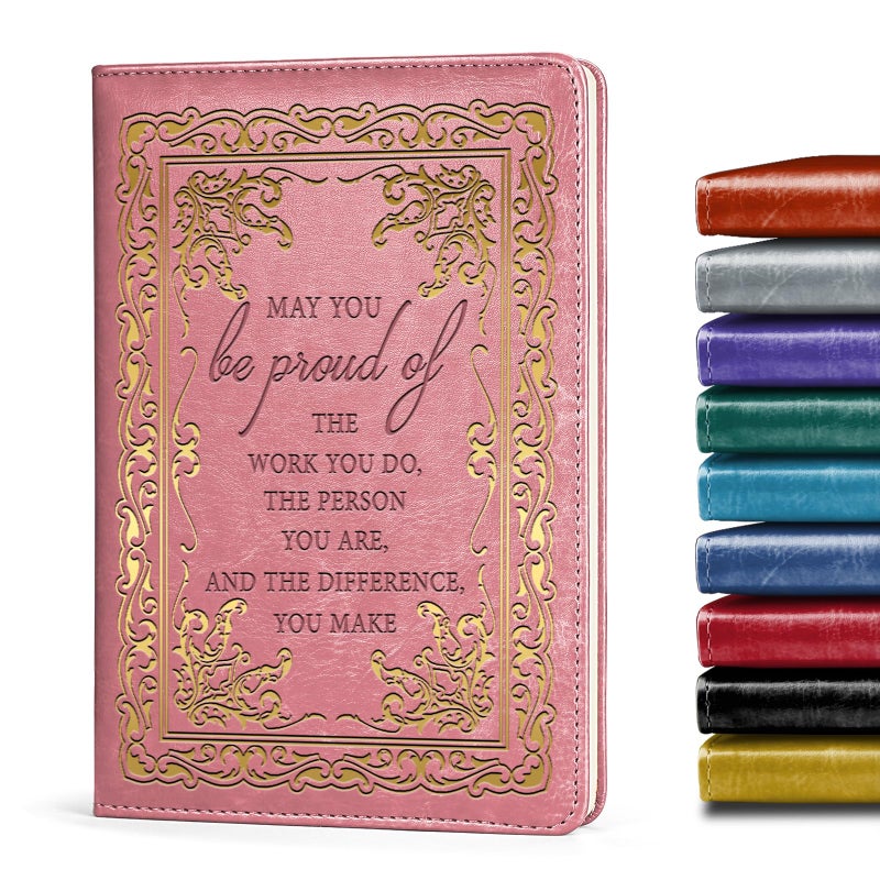 LBWCER Pink Notebook May you be proud of the work you do, Cute Notebooks for Women,Social Worker Notebook,Meeting NotebookTravel Journal (May pink) - Image 1