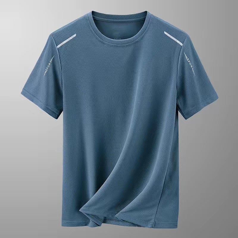 Short-sleeved T-shirt Men's Summer 2024 New Fashion Brand Ice Silk Thin Printed T-shirt Loose Casual Half-sleeved Top - Image 5
