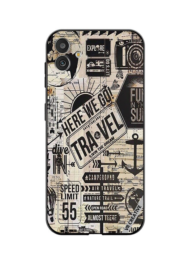 VR CREATIVE Protective Case Cover For Samsung Galaxy M13 5G Here We Go Travel Design Multicolour - Image 1