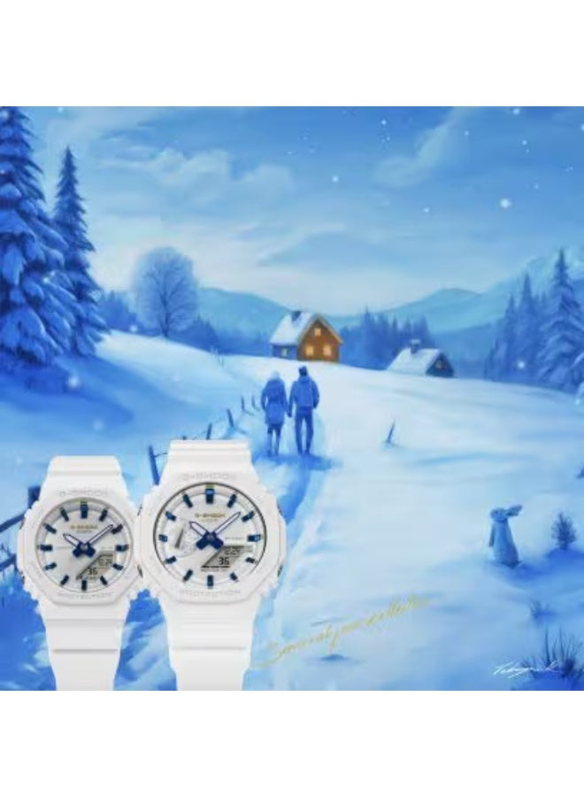 جي شوك مجموعة ساعات كاسيو جي-شوك ​​الموسمية 2025 LOV-25A-7ADR - إصدار محدود - طقم ساعات زوجية، ساعتان متطابقتان من جي-شوك، مقاومة للصدمات، مقاومة للماء حتى عمق 200 متر، سوار من الراتنج، عبوة هدايا للعطلات - Image 3