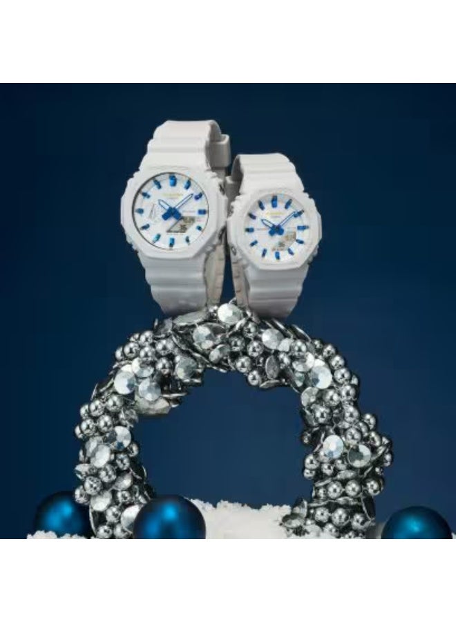 جي شوك مجموعة ساعات كاسيو جي-شوك ​​الموسمية 2025 LOV-25A-7ADR - إصدار محدود - طقم ساعات زوجية، ساعتان متطابقتان من جي-شوك، مقاومة للصدمات، مقاومة للماء حتى عمق 200 متر، سوار من الراتنج، عبوة هدايا للعطلات - Image 4