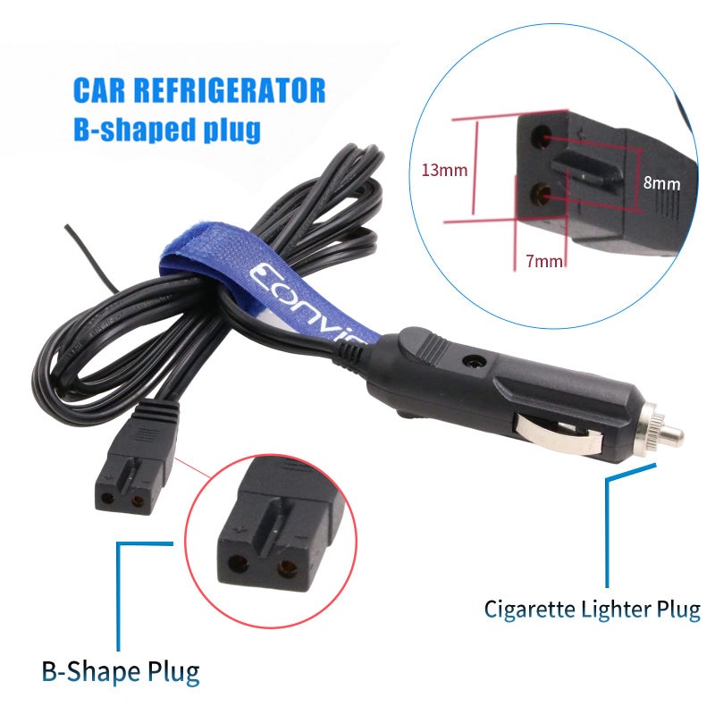 Eonvic 12V DC Cigarette Lighter Extension Cable,Mini Fridge Power Cord Car Auto Cooler Replacement Lead Cable for Car Cooler Box Mini Fridge Mobicool SAST KEMIN(1.5M) - Image 4
