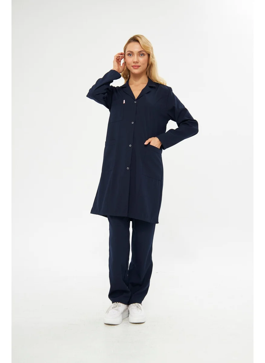 Mervem Alpaka Hospital Women's Dark Blue Apron