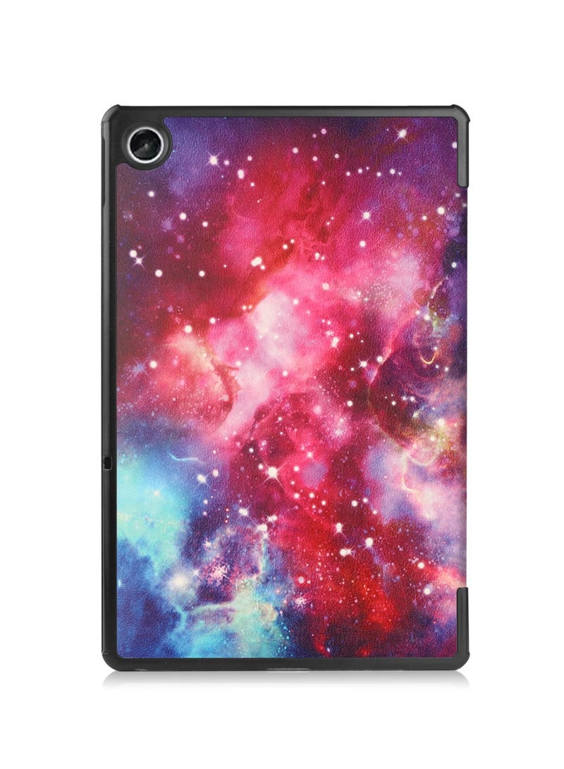 Case Compatible with Lenovo Tab M10 Plus (3rd Gen) 10.6 Inch 2022 Tablet PU Leather Slim Frosted Hard Shell Tri-fold Protective Cover(Milky Way)