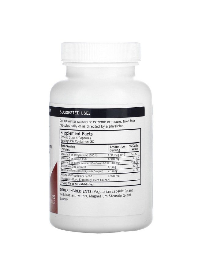 Kirkman - Immuno-Aid Advanced Formula - 120 Capsules - Immune Support - Potent Proprietary Blend - Hypoallergenic - Image 2